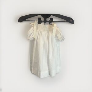 Bow Peep 9m White Smocked Bishop Dress Christening Baptism Heirloom Gown
